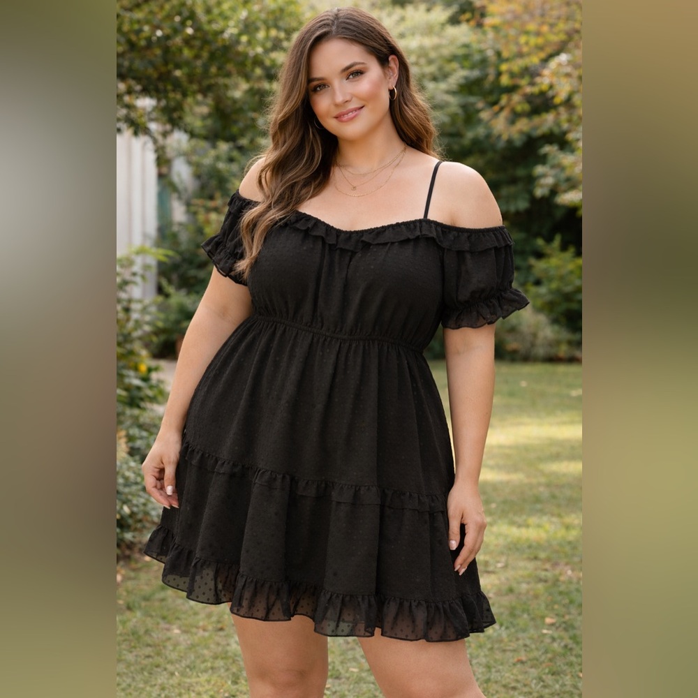Chic Black Off-Shoulder Mini Dress